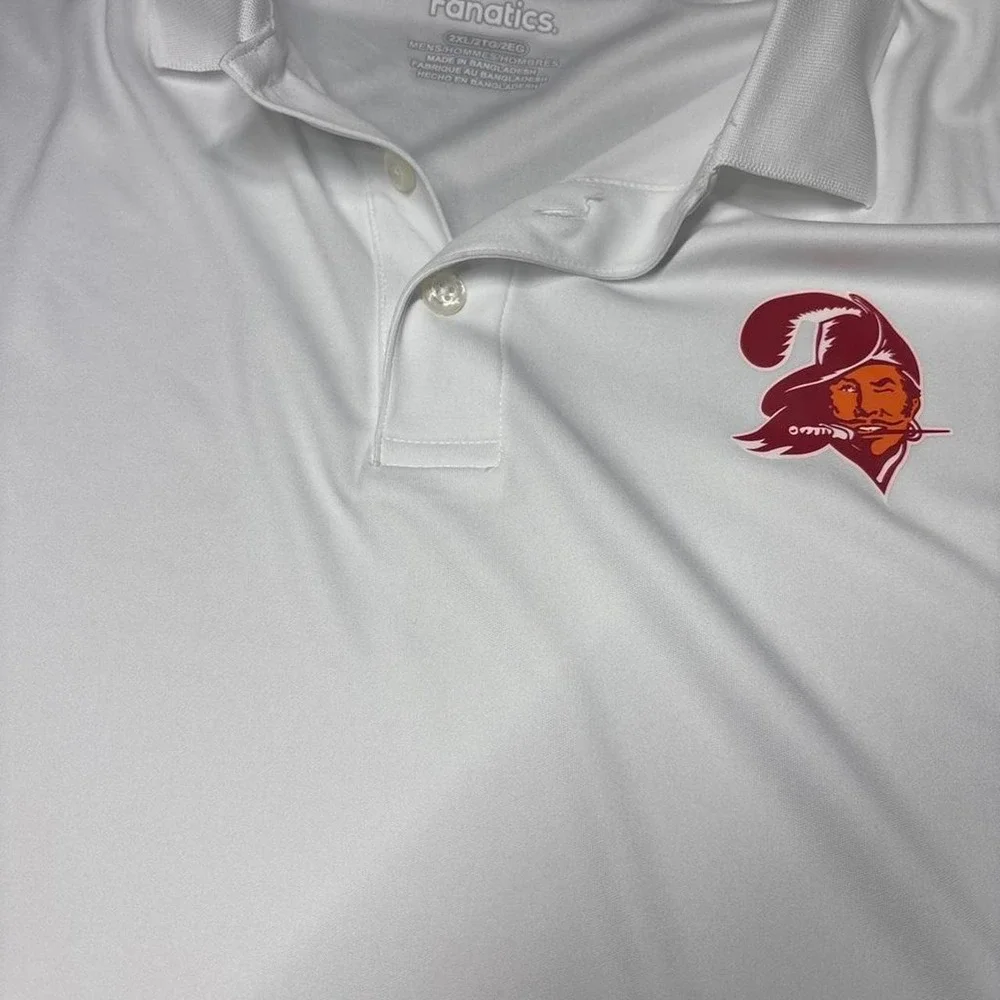 Tampa Bay Buccaneers Bucco Bruce Throwback Logo White 2xl/2tg Fanatics Polo NWT